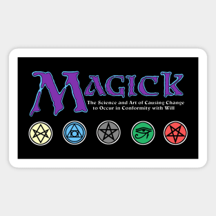 Magick, Aleister Crowley Style!  (Trading Card Parody) Magnet